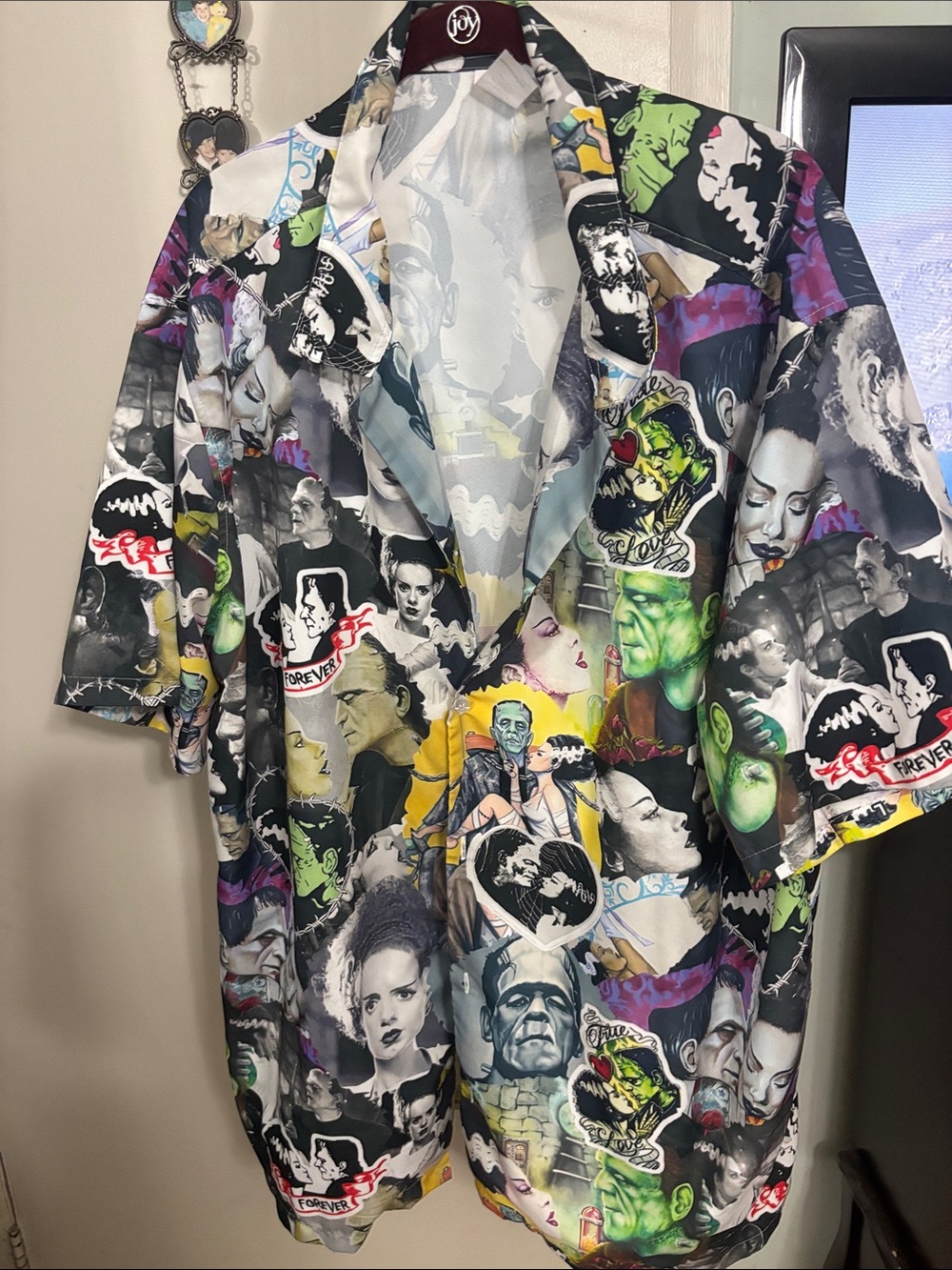 Graphic Horror Collage Short-Sleeve Shirt - Multicolor